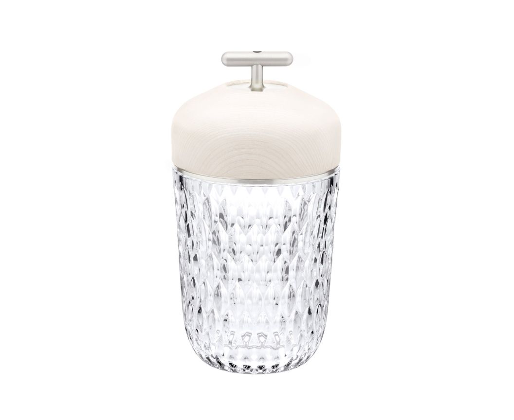 Folia White Wood Portable Lamp
