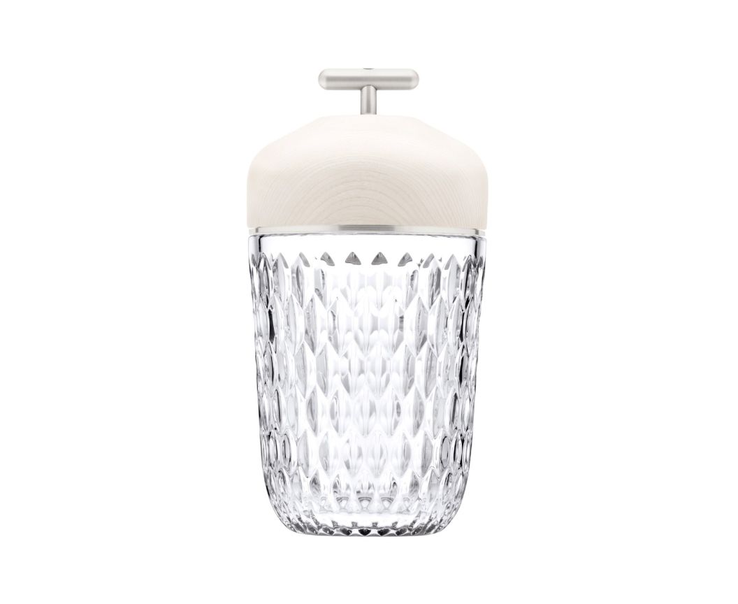 Folia White Wood Portable Lamp