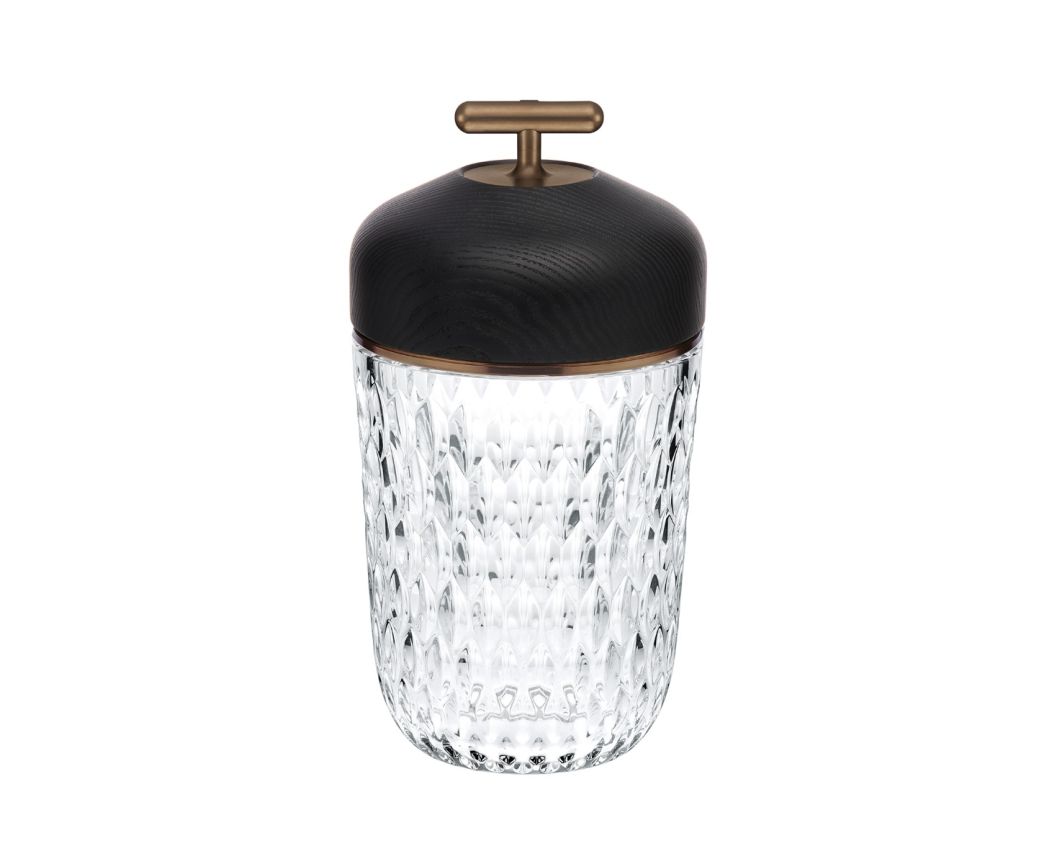 Folia Black Wood Portable Lamp