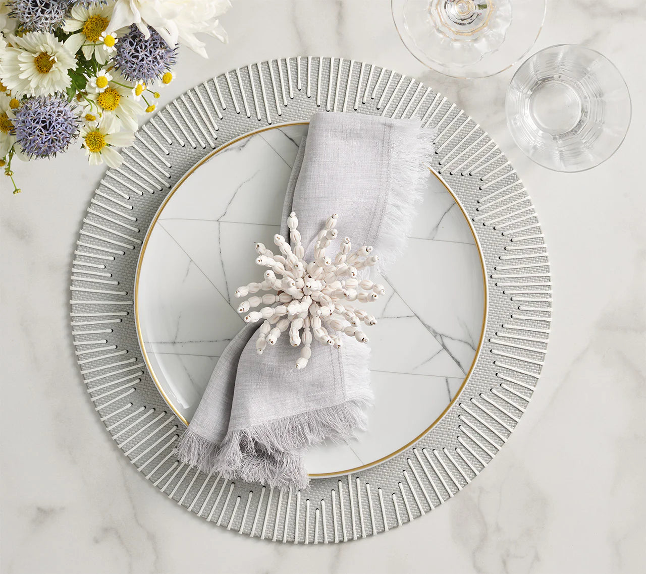 Chambray Fringe Napkin Set of 4