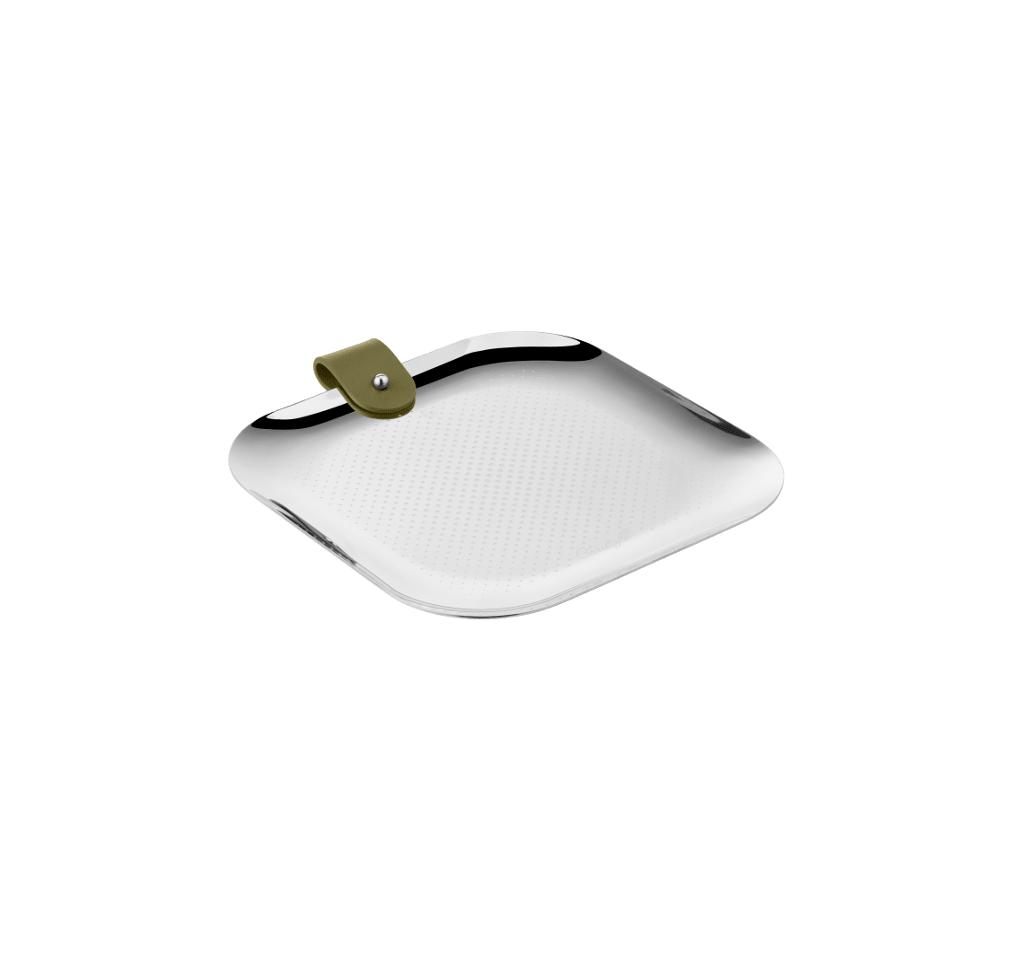 Imperial Green Stainless Steel Trinket Tray - 6 x 6 in