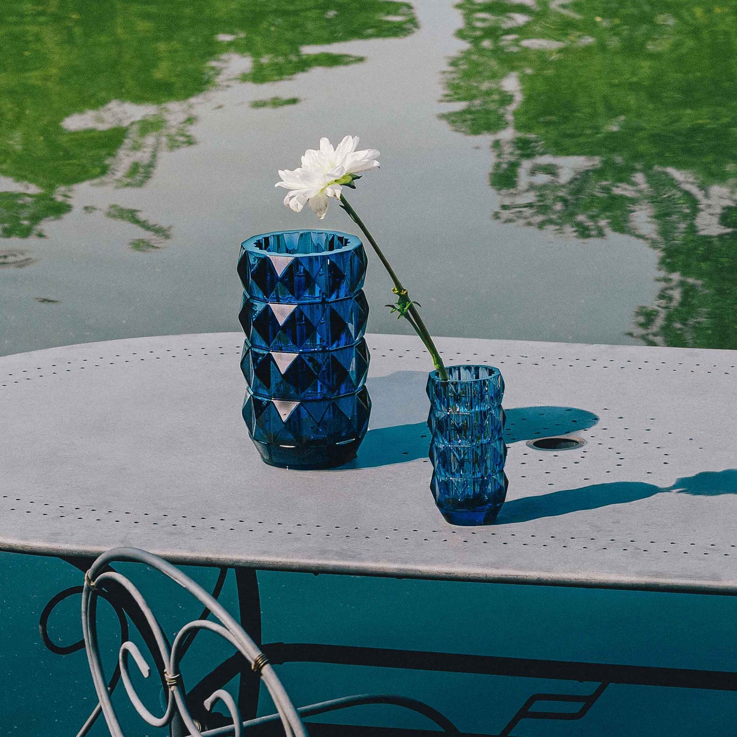 Louxor Round Vase Midnight Blue