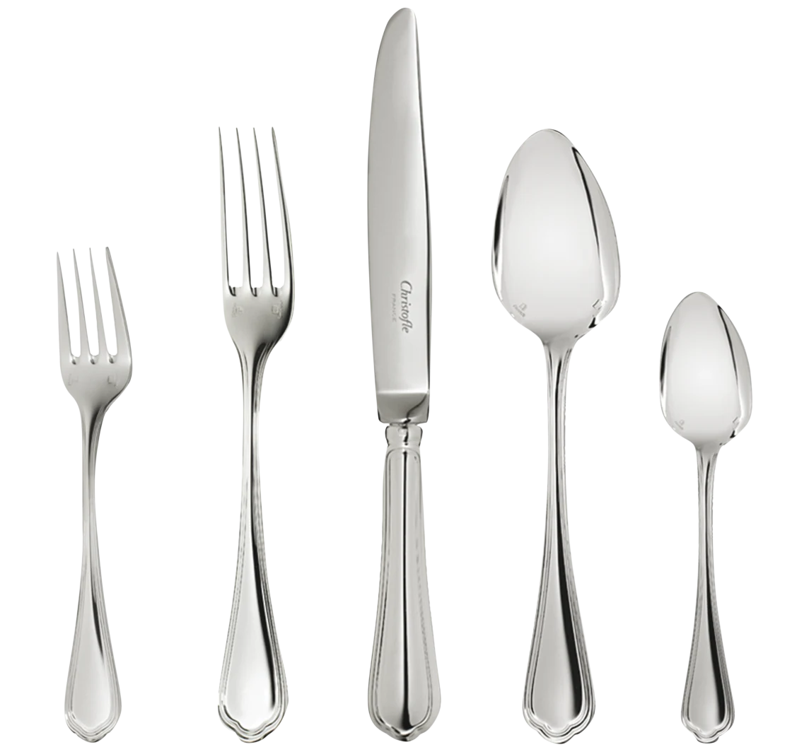Spatours Silver-Plated 5-Piece Place Setting