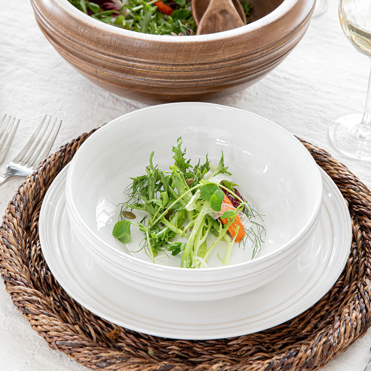 Bilbao 5pc Place Setting - Whitewash