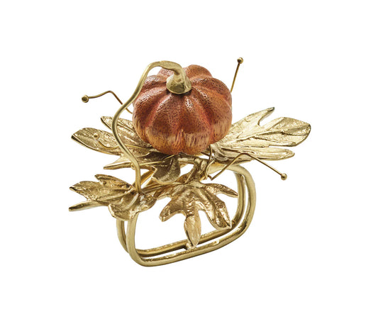 Gilded Gourd Napkin Ring Set of 4