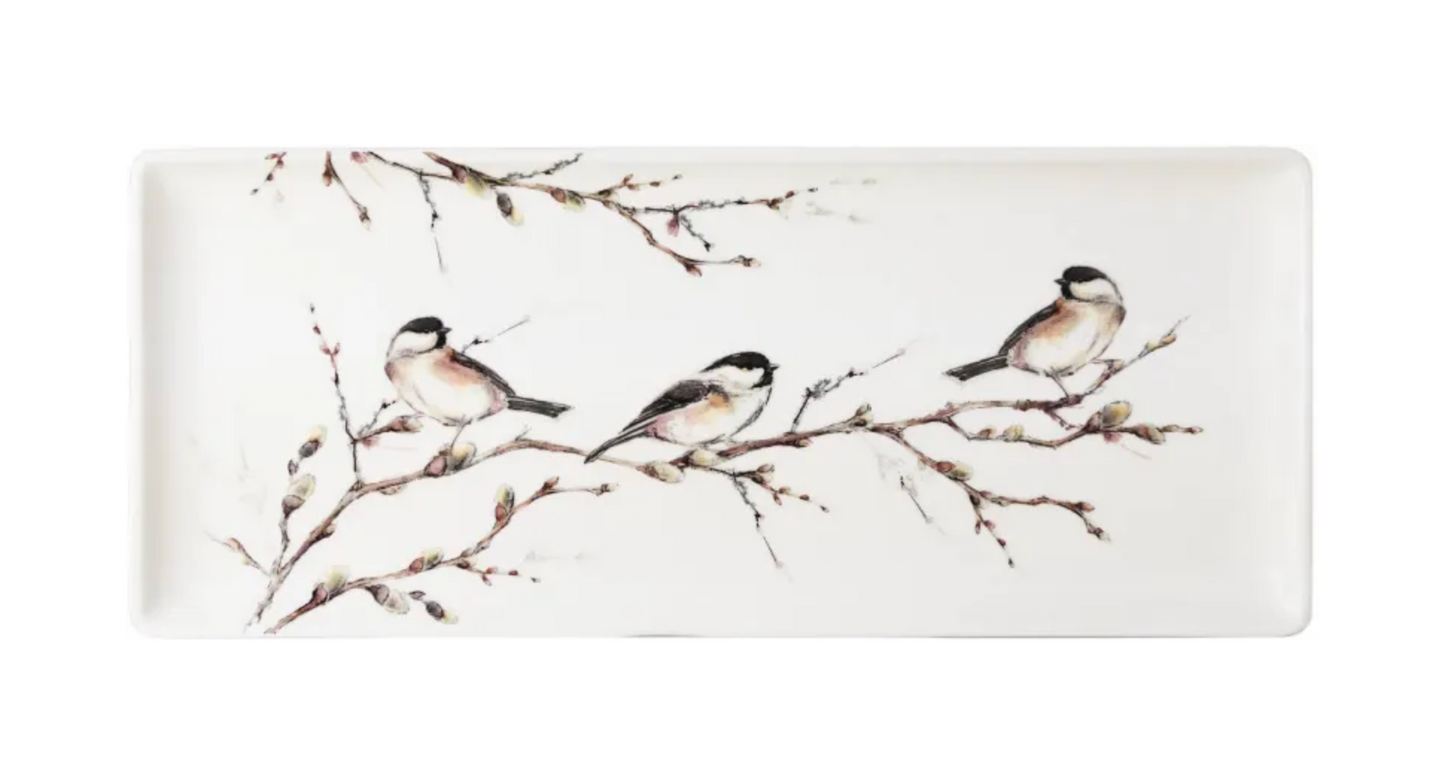 Les Oiseaux De La Foret Oblong Serving Tray