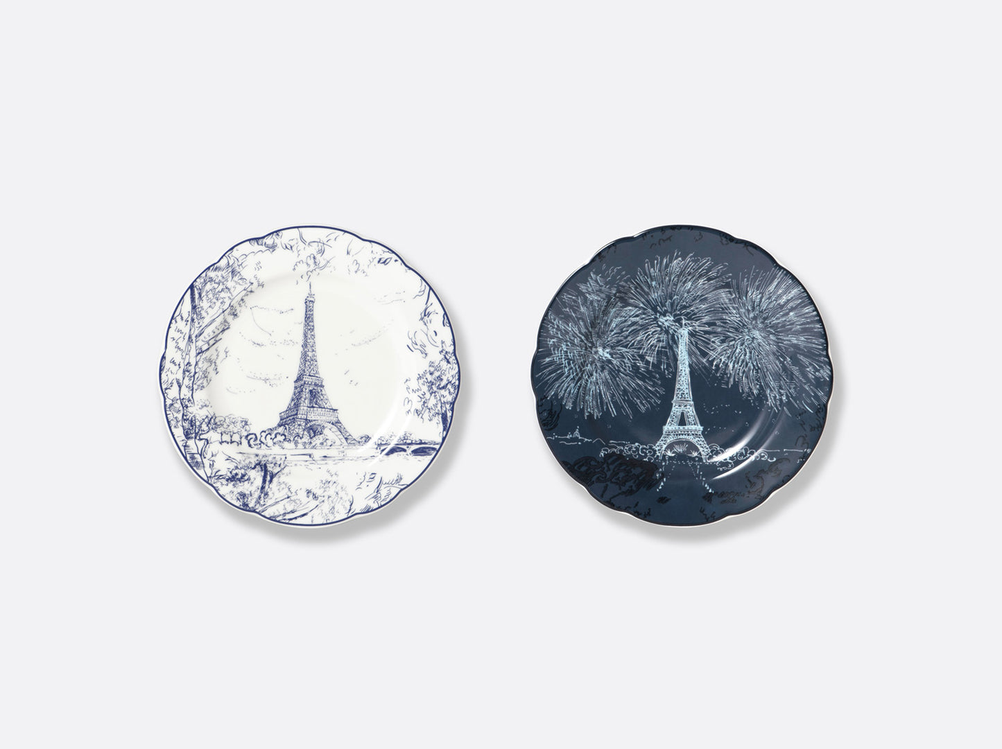 Tout Paris Bleu Nuit Set of 2 Plates