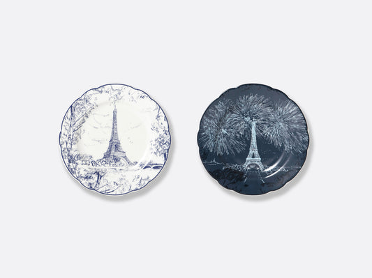 Tout Paris Bleu Nuit Set of 2 Plates