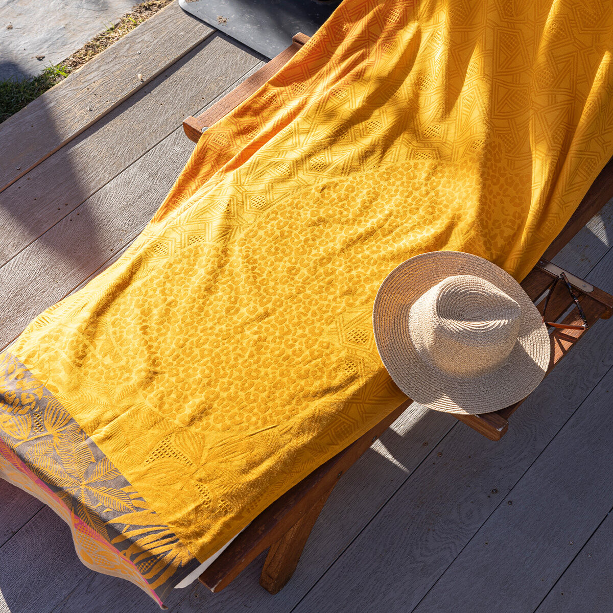 Carioca Yellow Beach Towel 39" x 79"