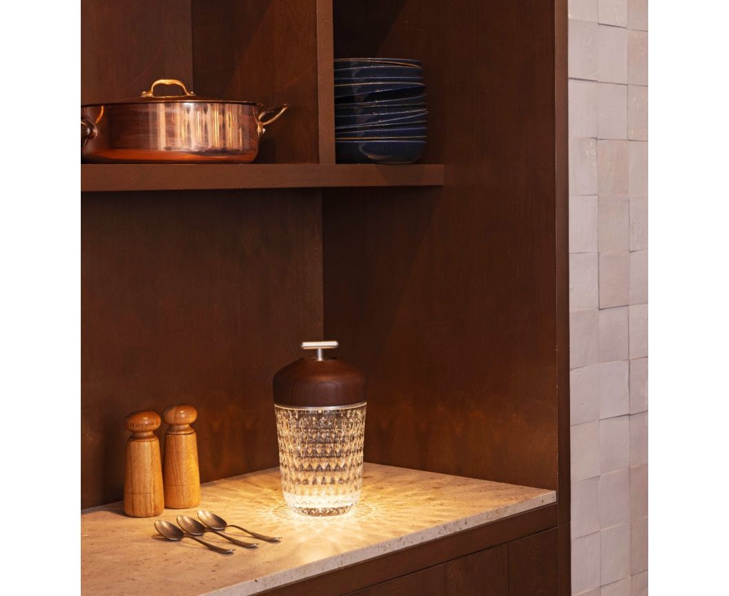 Folia Dark Wood Portable Lamp