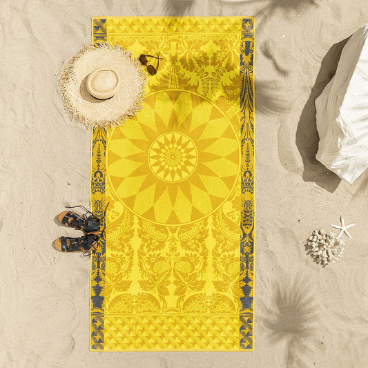 Soleil Yellow Beach Towel 39" x 79"