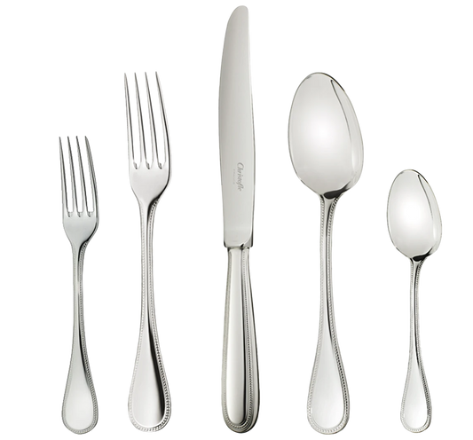 Steel Perles 5-Piece Stainless Steel Flatware Set