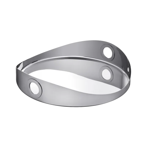 Oh De Stainless Steel Round Tray - 16 in