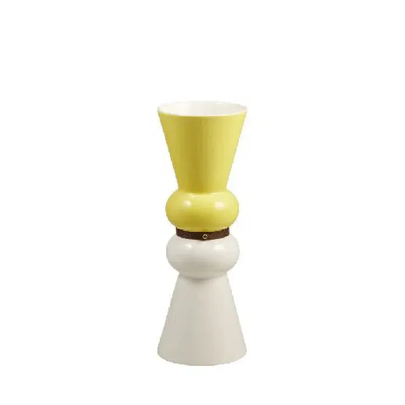 Siam Vase Yellow/White