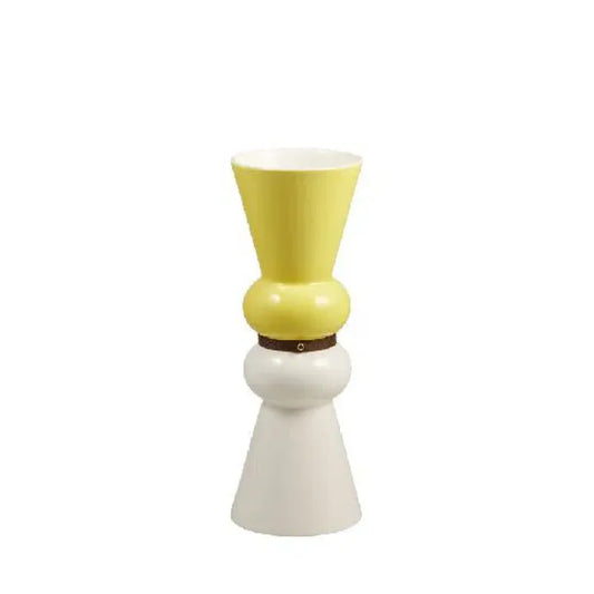 Siam Vase Yellow/White