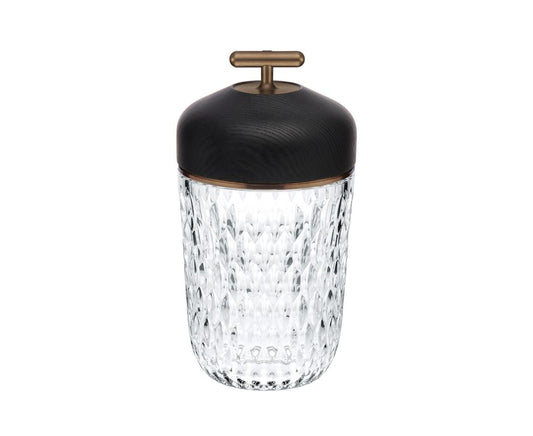 Folia Black Wood Portable Lamp
