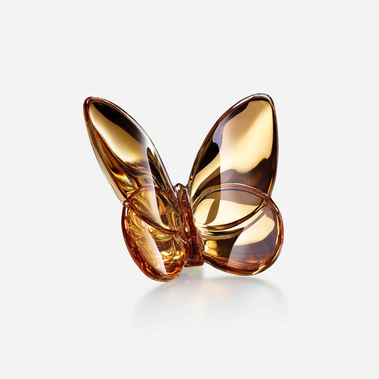 Baccarat Papillon Lucky Butterfly Gold Crystal