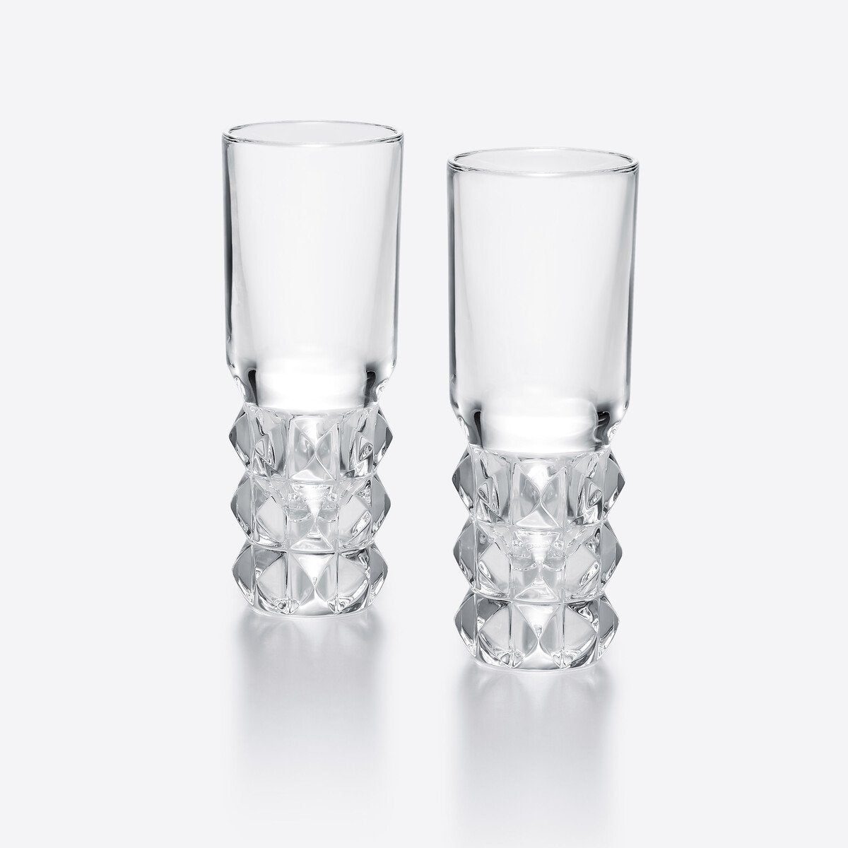 Baccarat Louxor Vodka Glasses Clear Crystal Set of 2