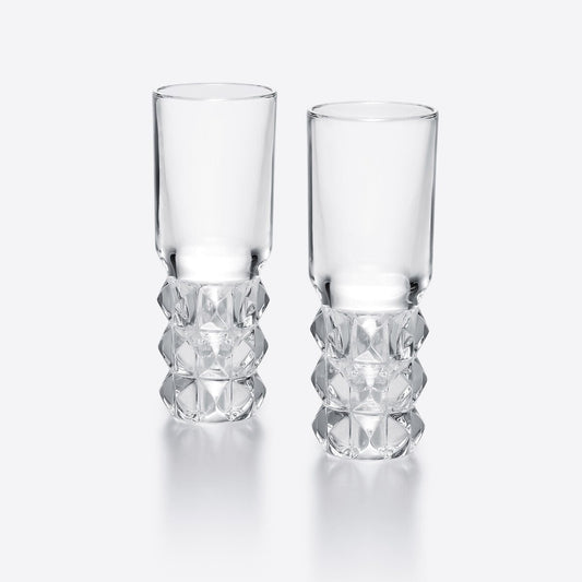 Baccarat Louxor Vodka Glasses Clear Crystal Set of 2