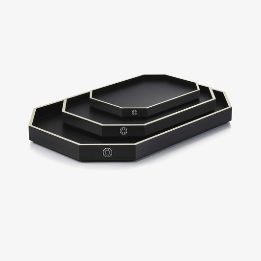 Black Octogone Tray