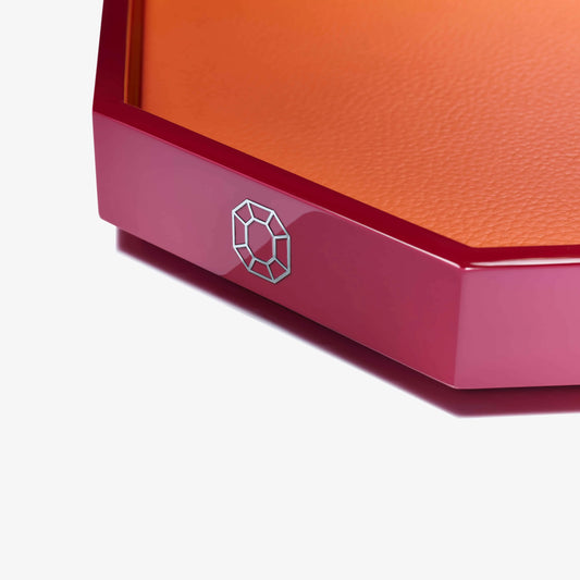 Orange Octogone Tray