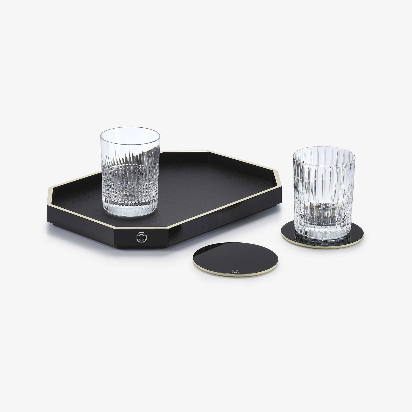 Black Octogone Tray