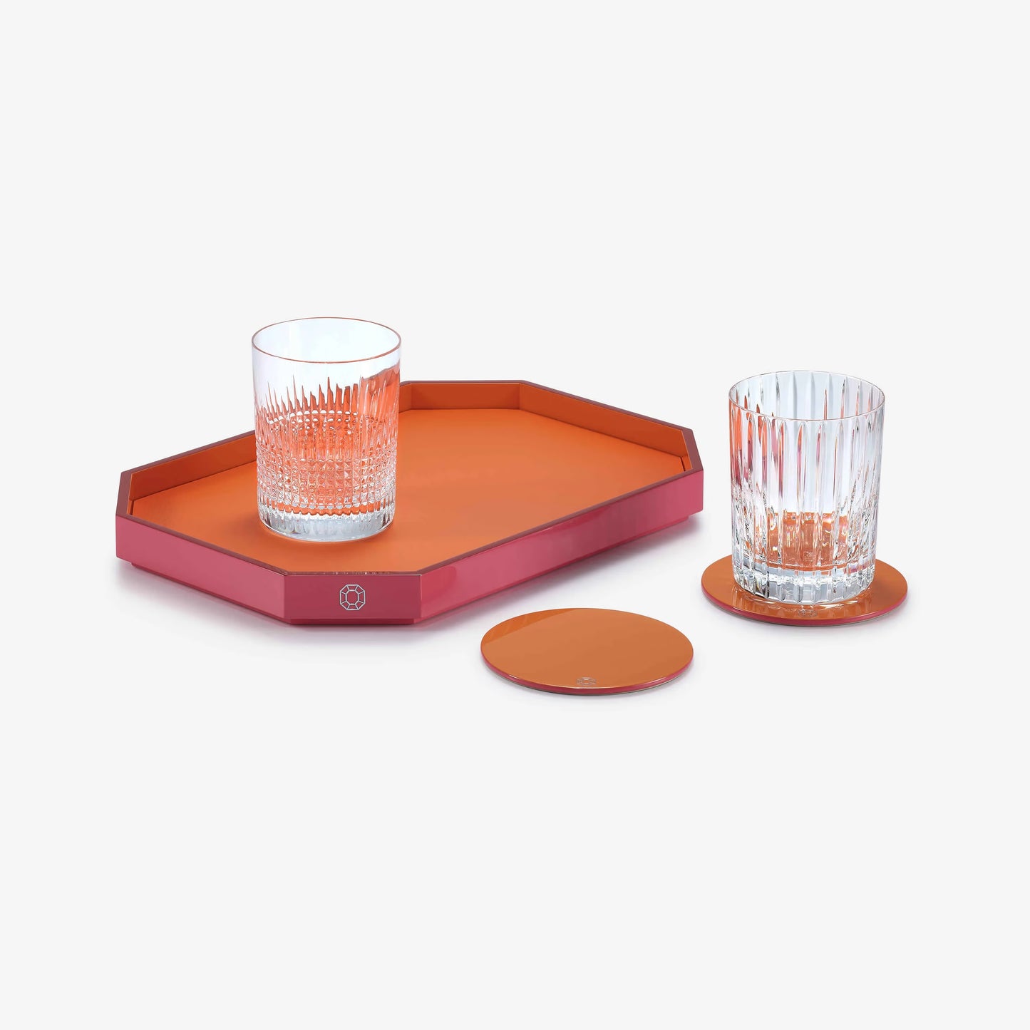 Orange Octogone Tray