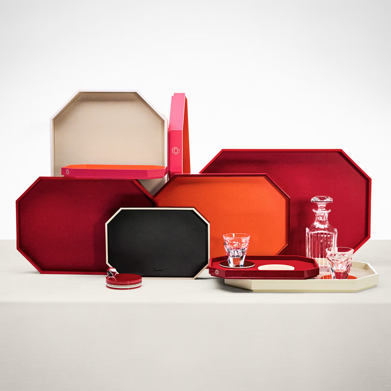 Orange Octogone Tray