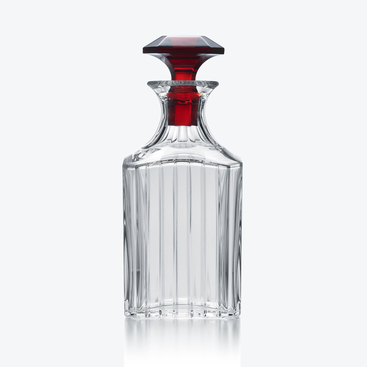 Baccarat Harmonie Whiskey Decanter Red Stopper Crystal
