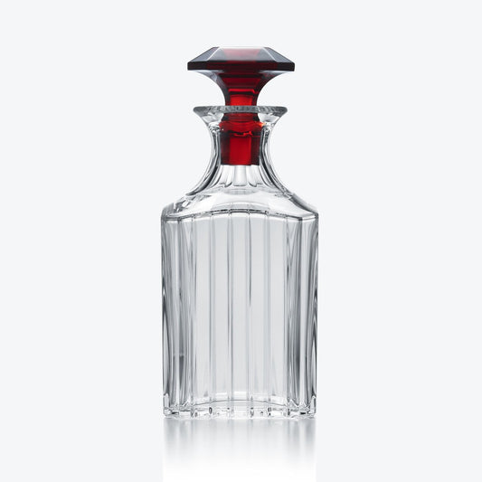 Baccarat Harmonie Whiskey Decanter Red Stopper Crystal