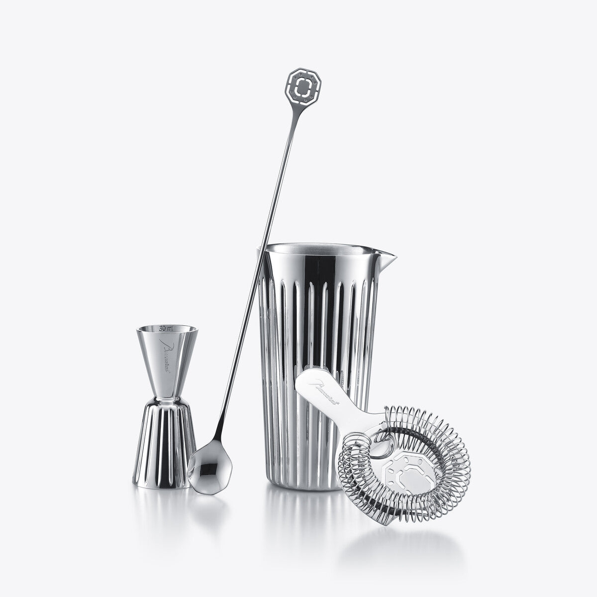 Baccarat Harmonie Bar Accessories Set of 4 Stainless Steel