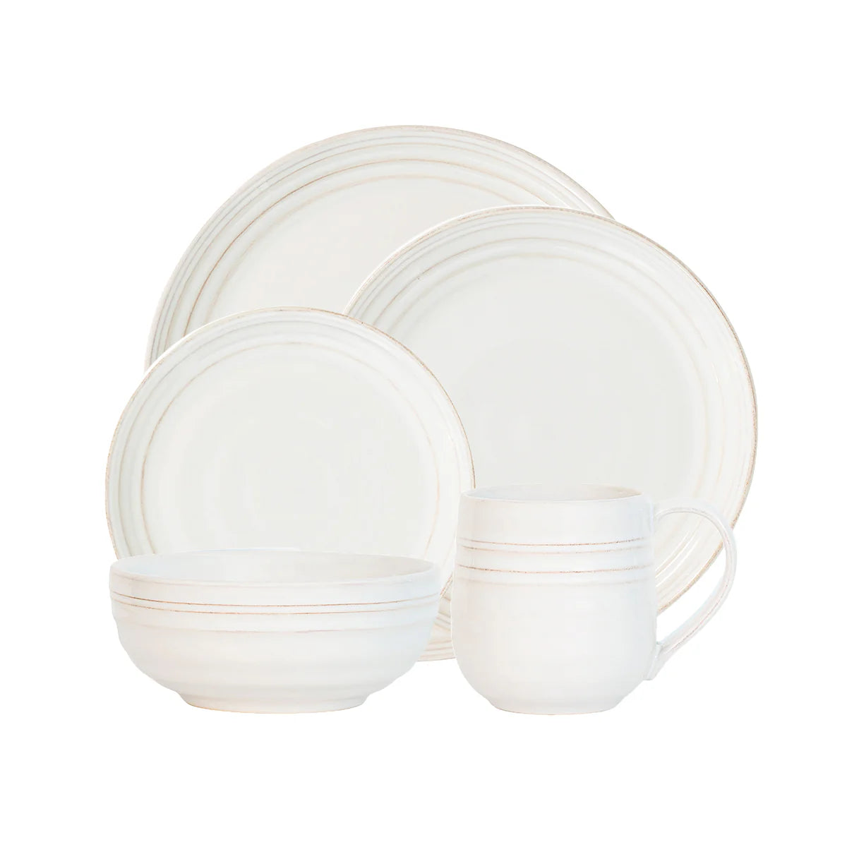 Bilbao 5pc Place Setting - Whitewash