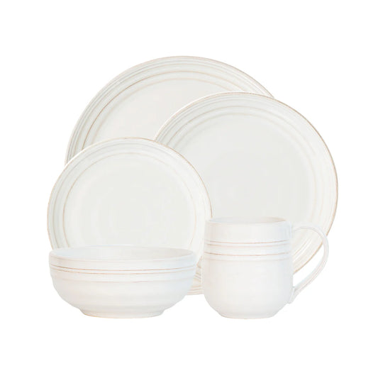 Bilbao 5pc Place Setting - Whitewash