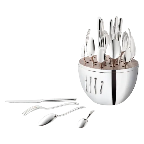 Mood Silver-Plated 24-Piece Flatware Set