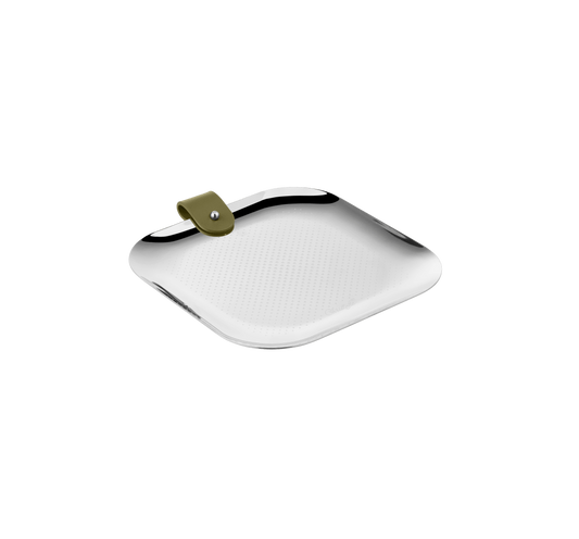 Imperial Green Stainless Steel Trinket Tray - 6 x 6 in