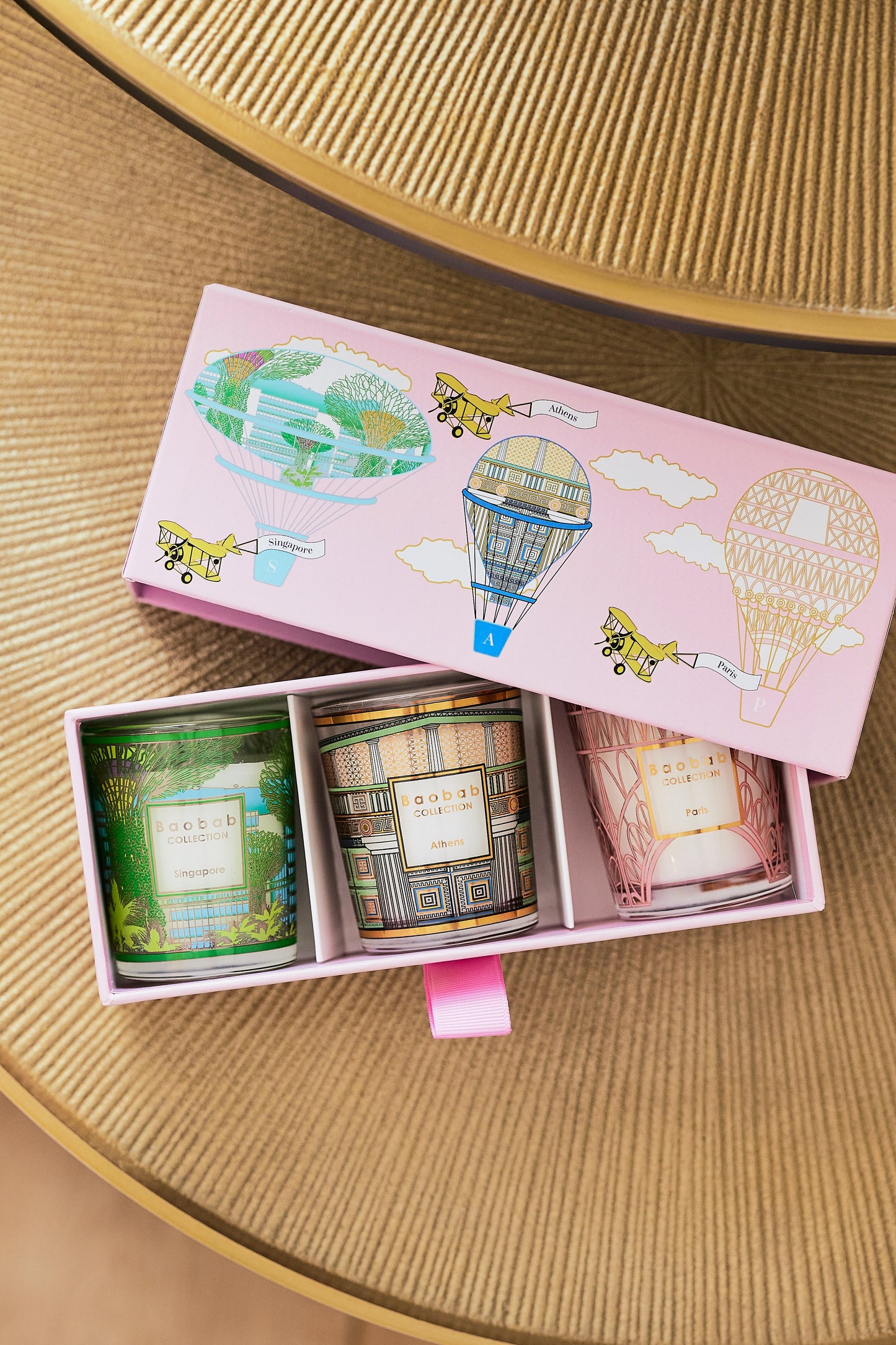 Trio Travel Candles Singapore Athens Paris – Baobab Collection
