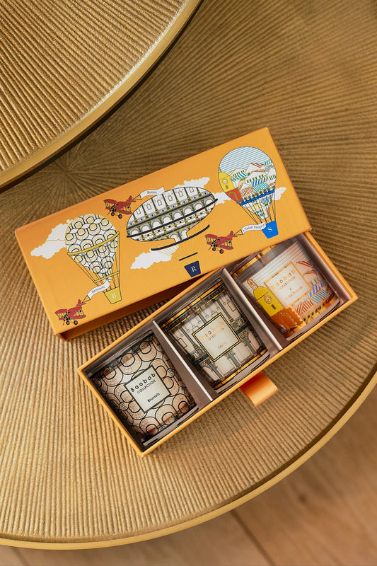 Trio Travel Candles Brussels - Roma - Saint Tropez