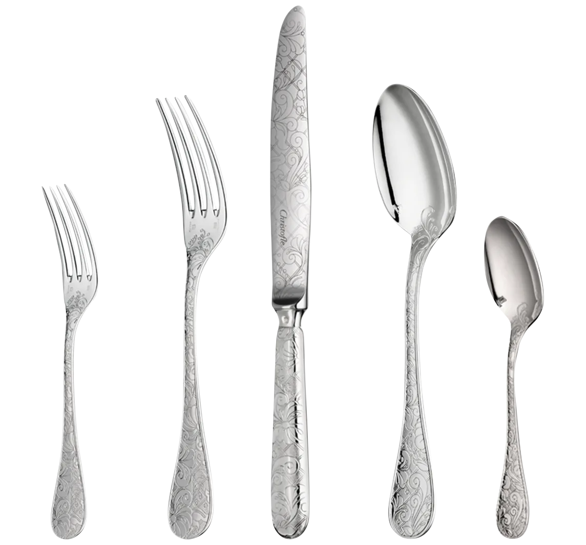 Jardin D'Eden 5-Piece Silver Flatware Set