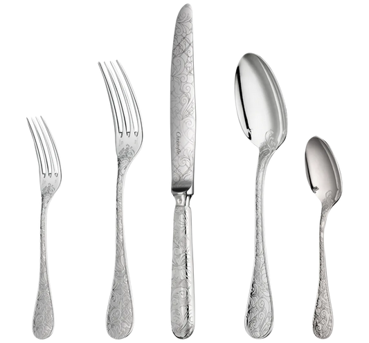 Jardin D'Eden 5-Piece Silver Flatware Set