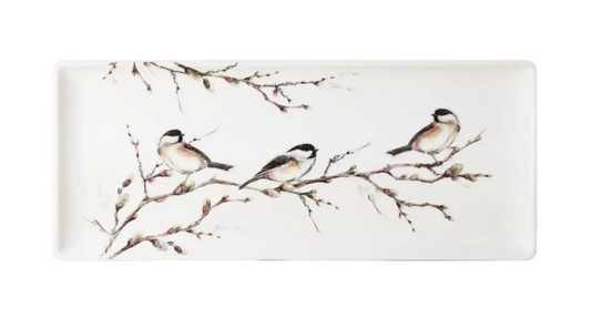 Les Oiseaux De La Foret Oblong Serving Tray